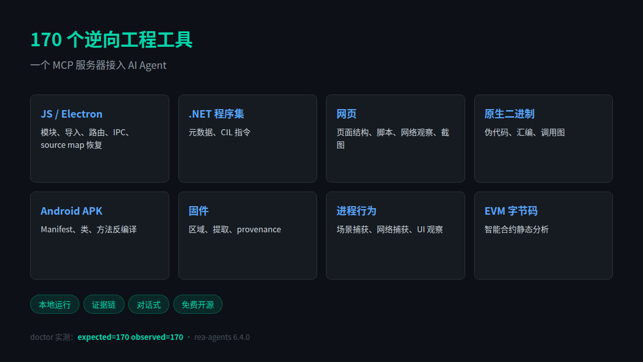 REA 工具矩阵：170 个逆向工程工具的分类